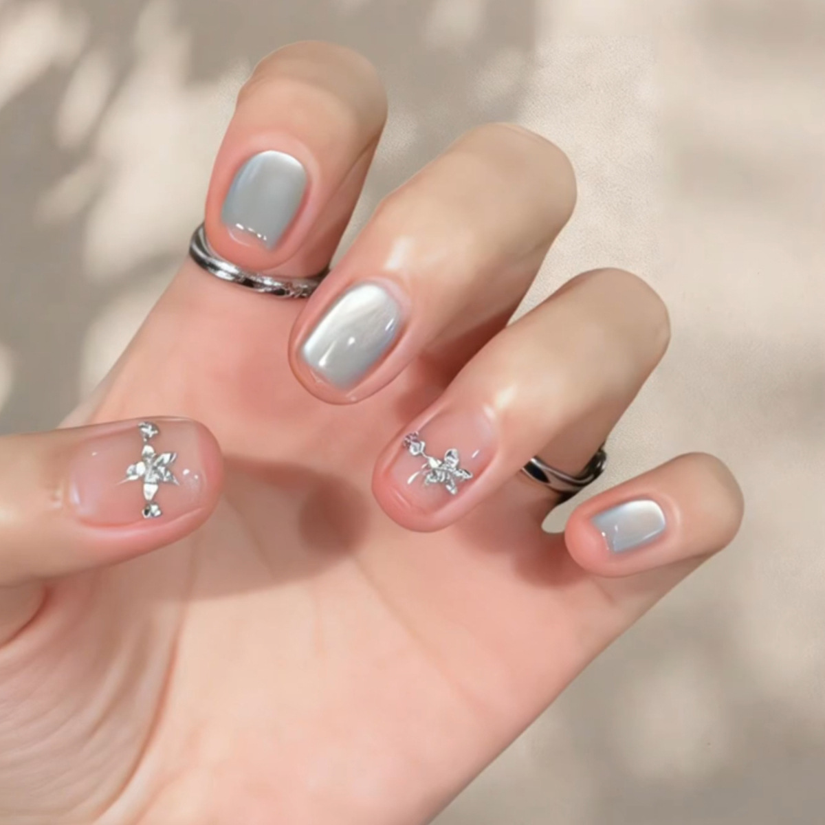 Pressed Flower Art - 24 Uds. Uñas Postizas con Efecto