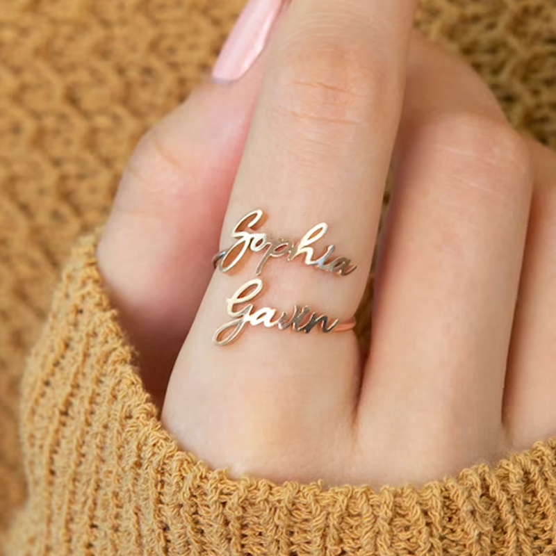 Anillos personalizados con dob - Initial Ring Custom reseña y precio