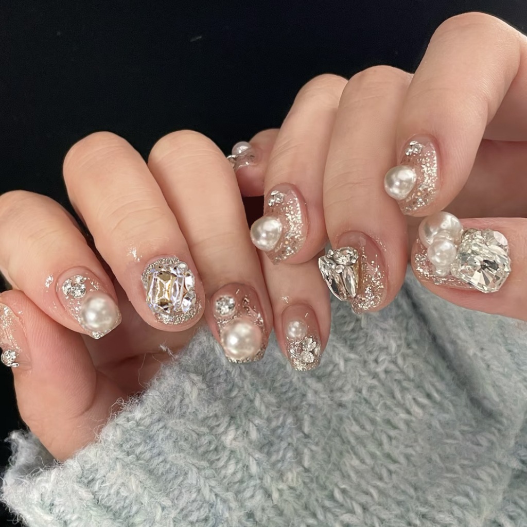 24 Uds. Uñas Postizas con Efec - Pressed Flower Art reseña y precio