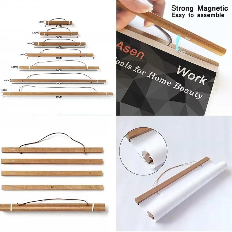 Póster magnético de madera de  - Engraved Wood Frame reseña y precio