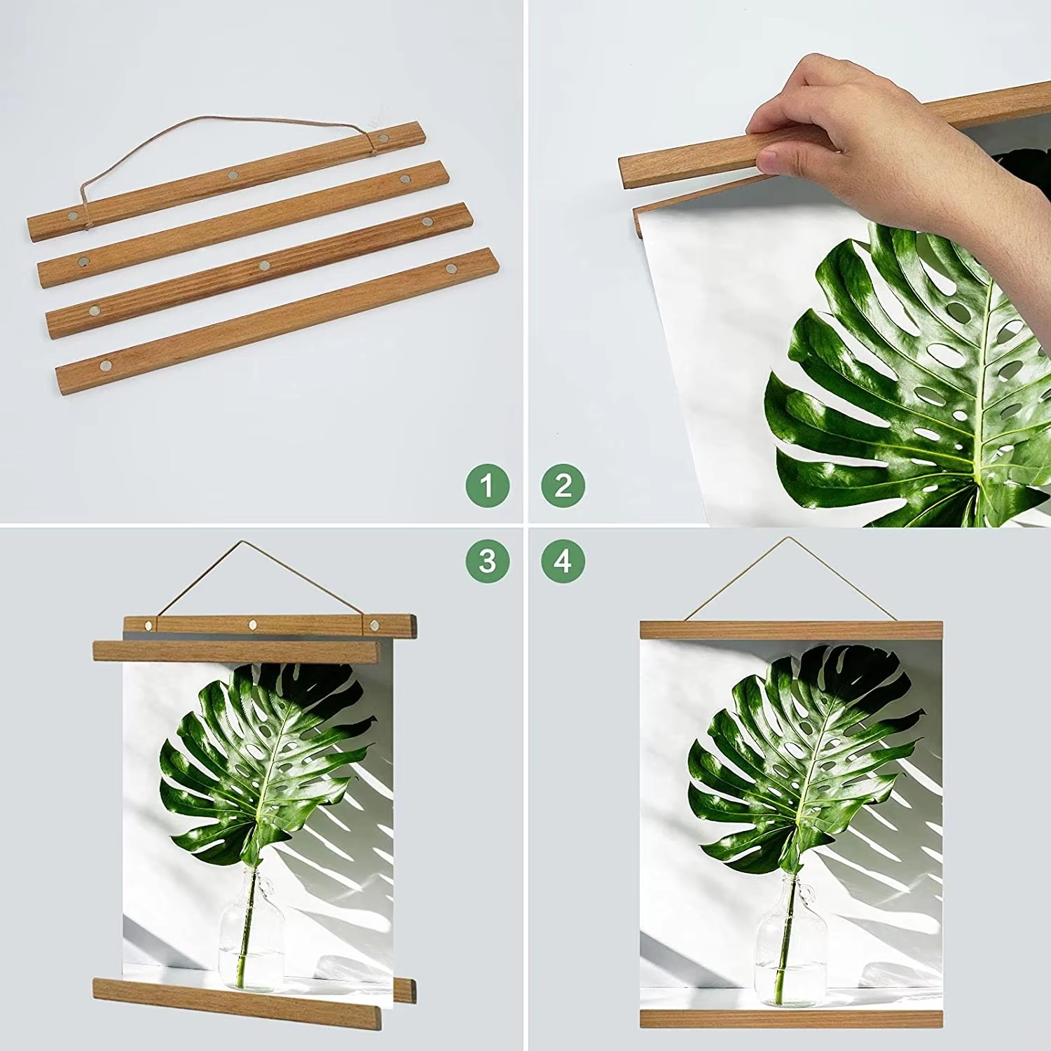 Póster magnético de madera de  - Engraved Wood Frame reseña y precio